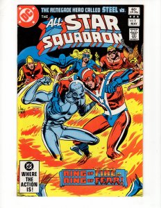 All-Star Squadron #9 COMMANDER STEEL! ROBOT-MAN!  Joe Kubert Cover !!!