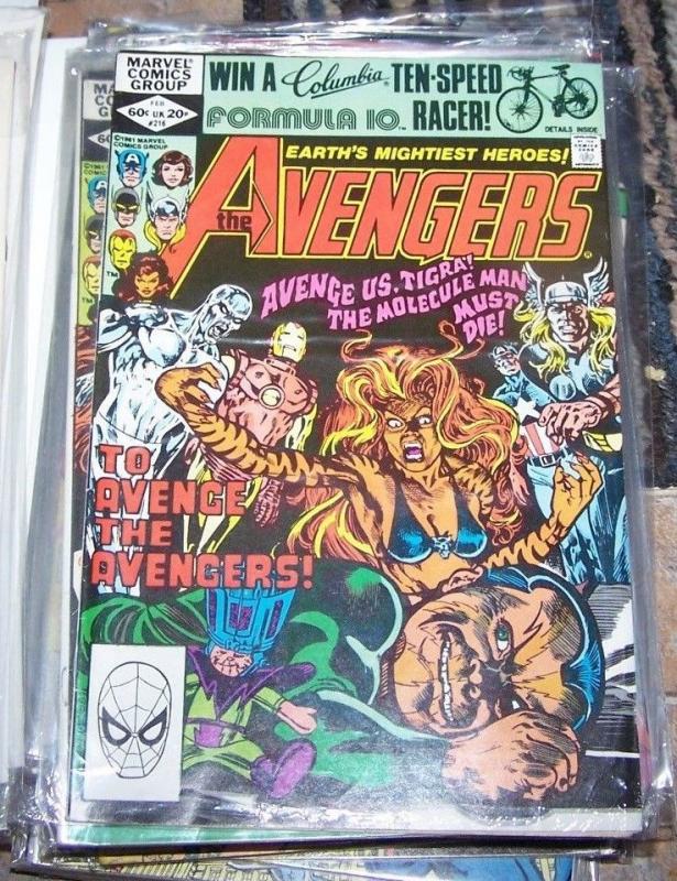 Avengers # 216 (Feb 1982, Marvel) silver surfer molecule man tigra thor