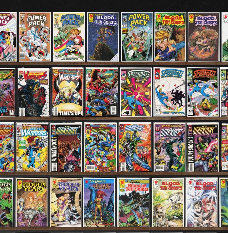 Huge Lot 150+ Comics with The New Warriors, Elfquest: Hidden Years & More!
