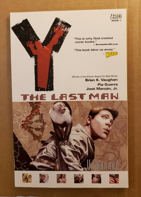 Y THE LAST MAN BOOK 1 UNMANNED TPB SOFT COVER GRAPHIC NOVEL 6TH PRINTING NM