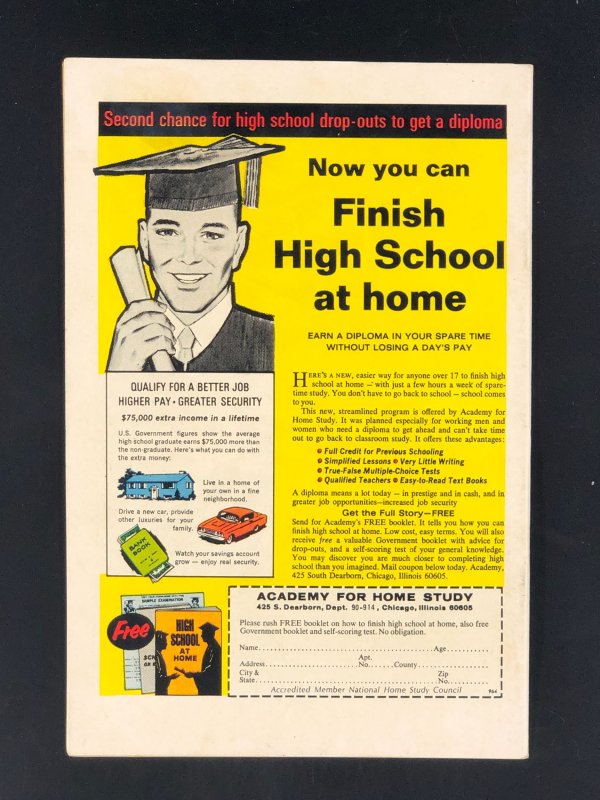 The Avengers #65 (1969) FN+ Final Avengers issue with a $0.12 cover price