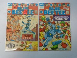 Blue Beetle #1+3 avg 5.0 VG FN price tag on cover (1977 Modern)