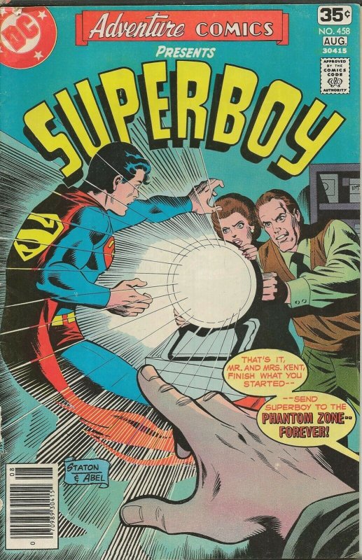 Adventure Comics #458 ORIGINAL Vintage 1978 DC Comics Superboy