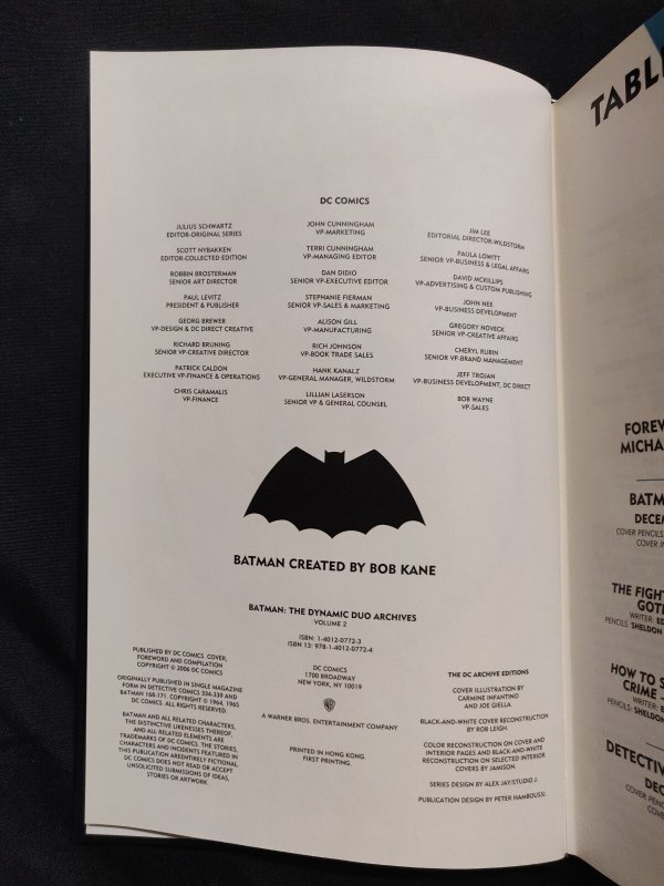 DC Archive Editions: Batman the Dynamic Duo Vol. 2 HC - SIGNED (9/9.2) 2006