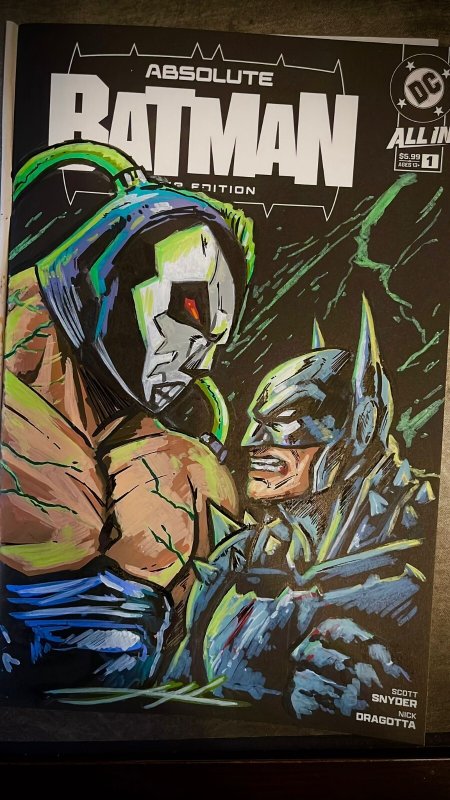 Absolute Batman vs Bane OG Art – Juanjo Lopez Hand Drawn Sketch 1/1 - CGC SS