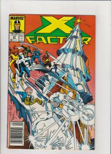 X-Factor #27 VF- 7.5 Newsstand Marvel Comics 1988 Iceman,Cyclops & Beast
