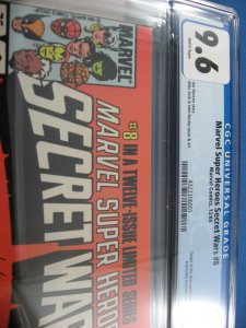 MARVEL SUPER HEROES SECRET WARS 8 CGC 9.6 WHITE PAGES 1984