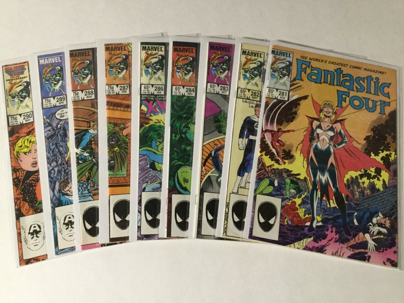 Fantastic Four 281 282 283 284 286 287 288 289 290 Lot Nm Near Mint Marvel