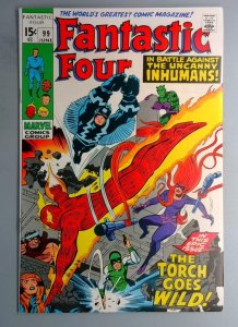 Fantastic Four #99 VF Inhumans Appearance Marvel 1970 BW1