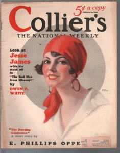 MAG: Collier's1/14/1928-Gypsy pin-up girl cover-Jesse James -VG/FN