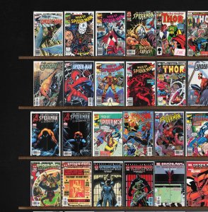 Huge Lot 150+ Comics with Web Of Spider-Man, Thor, Spider-Man& & More!