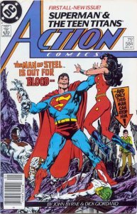 Action Comics #584 (Newsstand) VG ; DC | low grade comic Superman John Byrne Tee