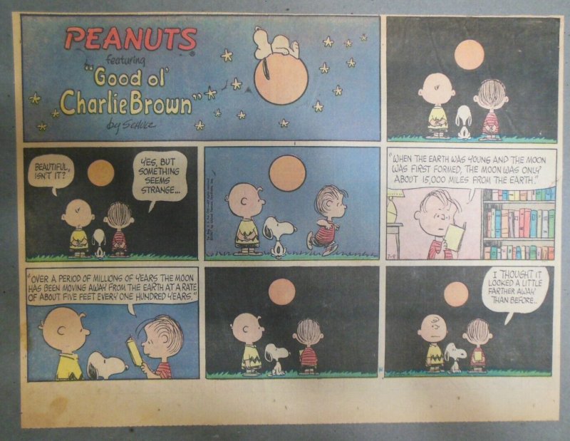 Peanuts Sunday Page by Charles Schulz from 7/9/1967 Size: ~11 x 15 inches 