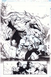 Champions #13 p.2 - Hulk Amadeus Cho and Hercules art by Humberto Ramos