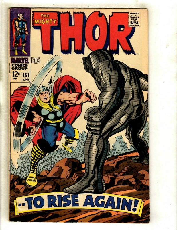 Thor # 151 VF- Marvel Comic Book Loki Odin Sif Avengers Hulk Iron Man GK4