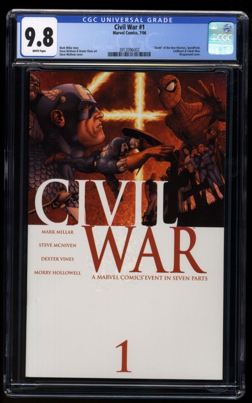 Civil War #1 CGC NM/M 9.8 White Pages