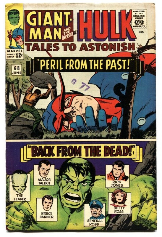 TALES TO ASTONISH #68-1965-HULK-SILVER AGE-MARVEL-fn