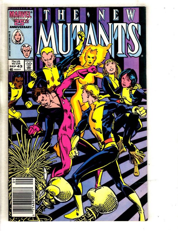 Lot Of 10 New Mutants Marvel Comic Books # 37 38 39 40 41 42 43 44 45 46 RJ9