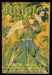 JUNGLE COMICS #74 1946-KAANGA-CROCODILE COVER- G