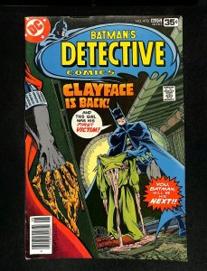 Detective Comics (1937) #478 Clayface is Back!