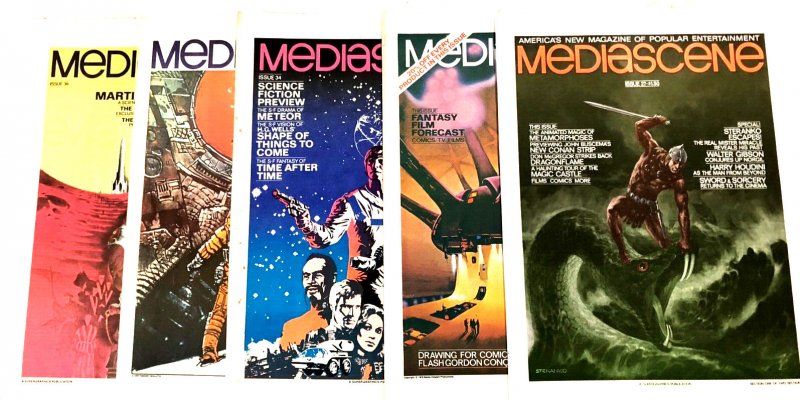 STERANKO MEDIASCENE 5 diff  Galactica, Bond, Bradbury, Alien++++  1978 -1979