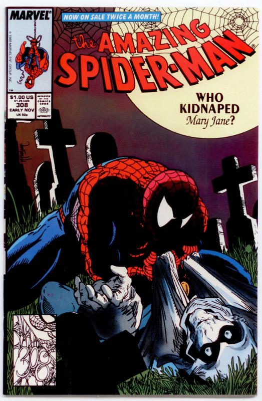 Amazing Spider-Man #308 VERY HIGH GRADE   Todd McFarlane  ($1 comb. shipping)