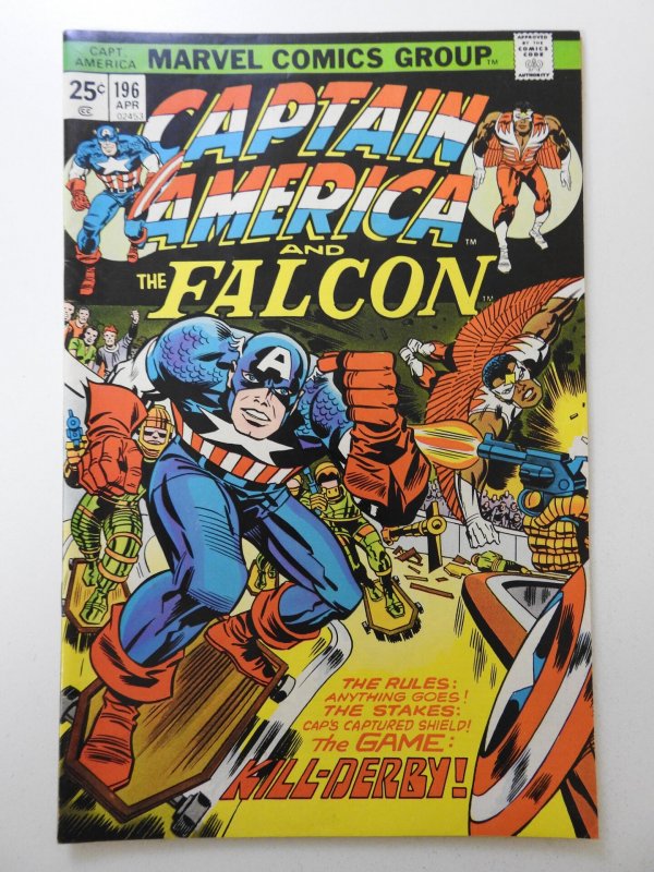 Captain America #196 (1976) Kill-Derby! Sharp VF- Condition!