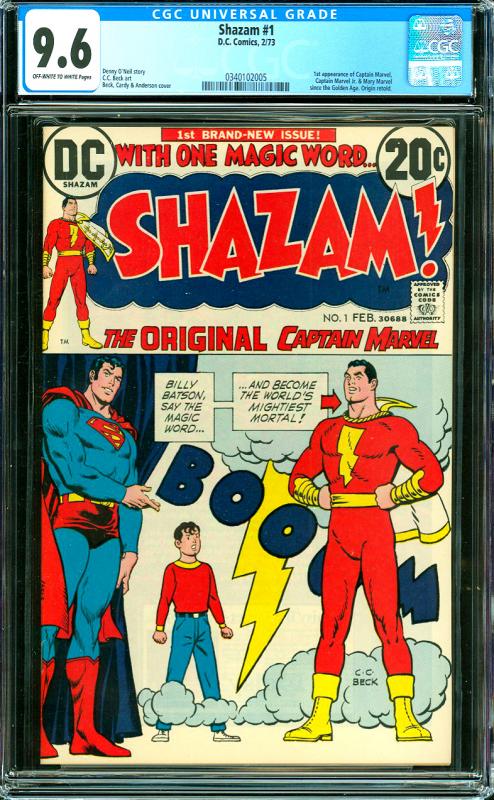Shazam #1 CGC Graded 9.6 1st Captain Marvel, Marvel Jr, Mary since Golden Age