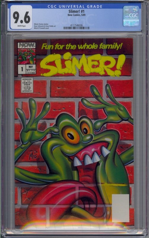 SLIMER! #1 CGC 9.6 DAVE SCHWARTZ  & GARY FIELDS ART WHITE PAGES