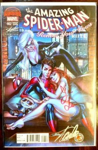 SPIDER-MAN RENEW YOUR VOWS #2 HTF RARE! SIGNED 2x STAN LEE and Daughter JC LEE!