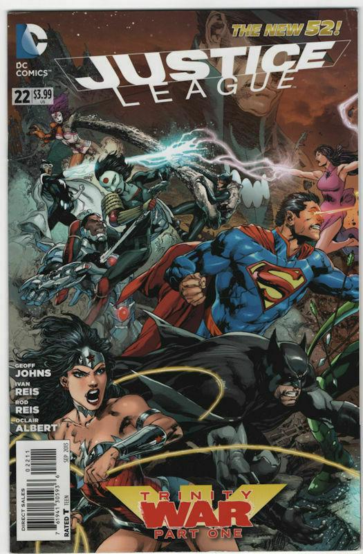 Justice League #22 The New 52 9.4 Trinity War Part 1 Reis Variant