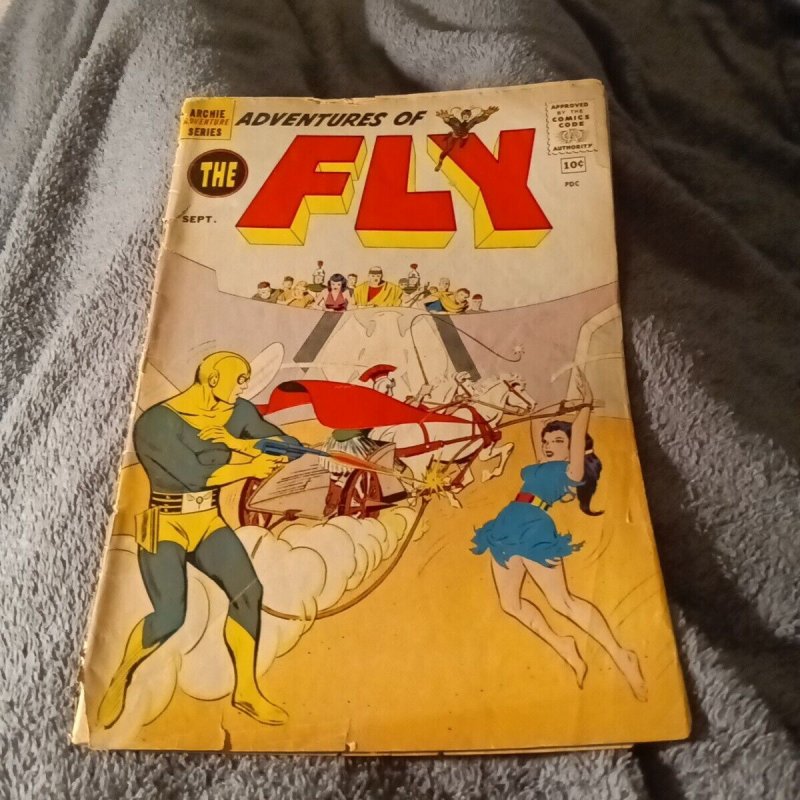 ADVENTURES OF THE FLY #8 archie mighty comics 1960 1st SA Shield / Bondage Cover