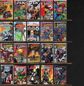 Huge Lot 140+ Comics with Adventures Of Superman & More!