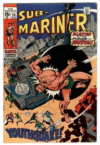 Sub-Mariner #28 1st App. Brutivac vs Namor  Aug 1970 Marvel Comics BUSCEMA Nice