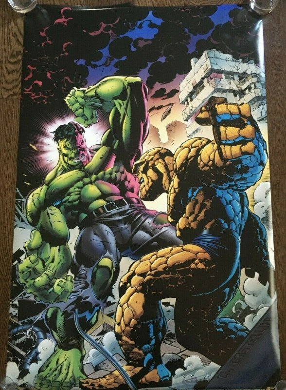 THING VS. HULK II Marvel Press Poster #164, 1994, 34 x 22