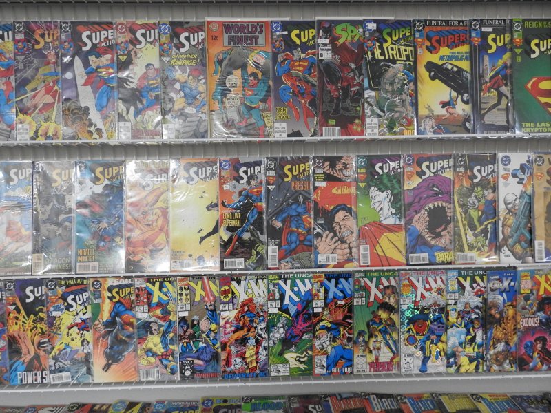 Huge Lot of 150+ Comics W/ X-Men, Superman, Blackhawk Avg. VF Condition!