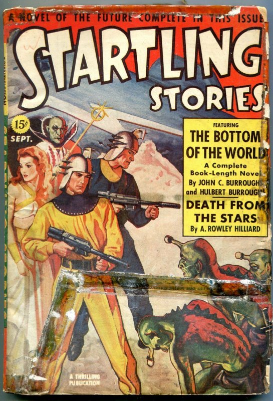 Startling Stories Pulp September 1941- Burroughs- Alien cover reading copy