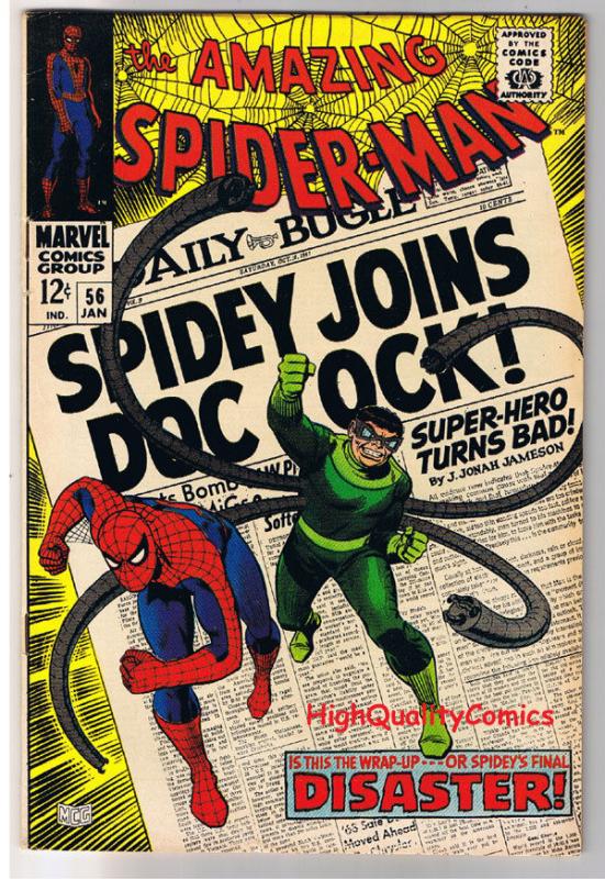 Amazing SPIDER-MAN #56, VF+, Doc Ock, 1st Capt Stacy, 1963, more ASM in store