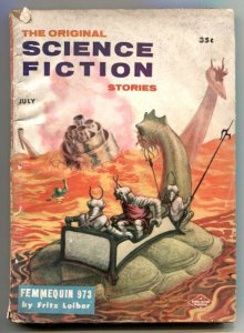 Original Science Fiction Stories July 1957- Kelly Freas VG