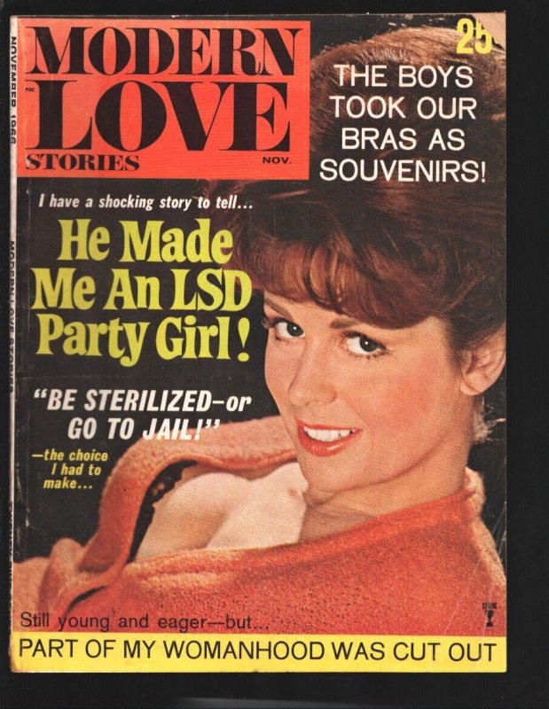 Modern Love Stories 11/1966-Sterling-LSD Party Girl-Boys Took Our Bras-VG 