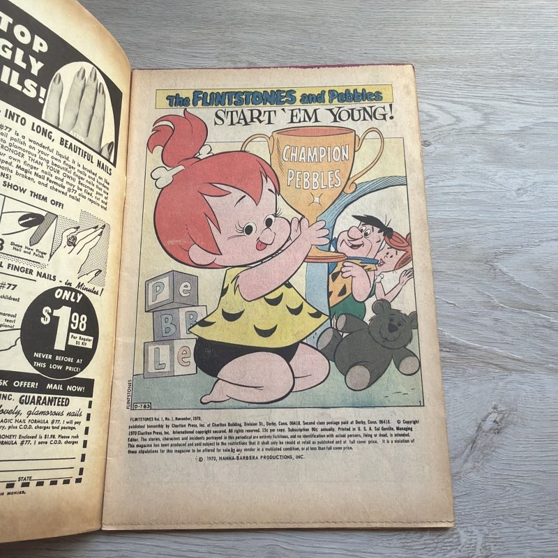 The Flintstones and Pebbles #1 Nov. 1970 Charlton