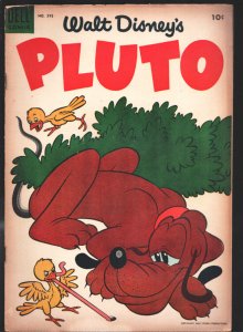 Walt Disney's Pluto-Four Color Comics #595 1954-Wacky humor-Mickey Mouse appe...
