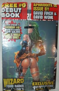 Sealed Tomb Raider WIZARD SPECIAL MAGAZINE & Aphrodite IX #0 DEBUT COMIC New