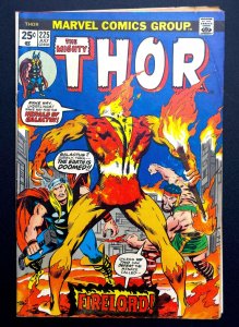 Thor #225 (1974) MVS intact - John Buscema Art [KEY] - 1st App Firelord - FN