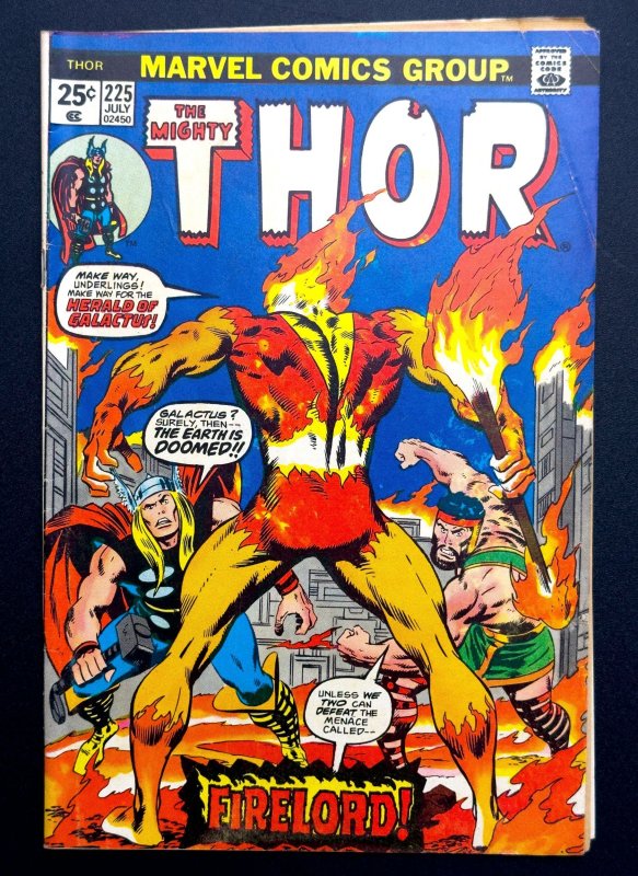 Thor #225 (1974) MVS intact - John Buscema Art [KEY] - 1st App Firelord - FN