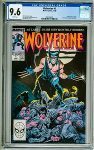 Wolverine #1 (1988) CGC 9.6! White Pages!