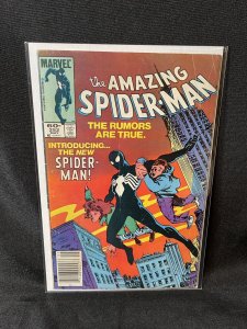 ? AMAZING SPIDER-MAN #252 NEWSSTAND 1st Black Symbiote Suit Venom Marvel 