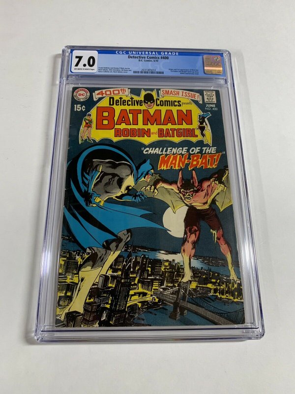 Detective Comics 400 Cgc 7.0 Ow/w Pages 1st Manbat Batman Story Neal Adams Dc