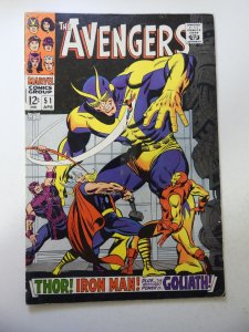 The Avengers #51 (1968) GD/VG Condition tape on fc