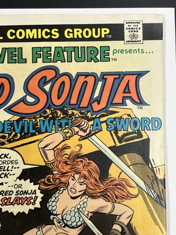 Marvel Feature Presents Red Sonja 1 She-Devil With A Sword VF- 1975 MISCUT PAGE
